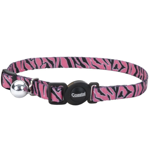 Coastal Cat Collar Breakaway Pink Zebra