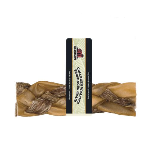 Redbarn Dog Treat Collagen Wrapped Esophagus Braid