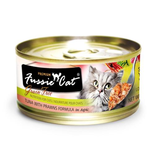 Fussie Cat Wet Can Tuna Prawn in Aspic 2.82oz
