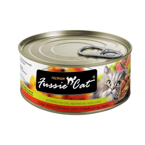 Fussie Cat Wet Can Tuna Chicken Liver in Aspic 2.82oz