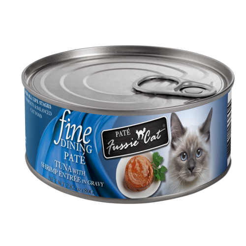 Fussie Cat Wet Can Fine Dining Tuna Shrimp Pate 2.82oz