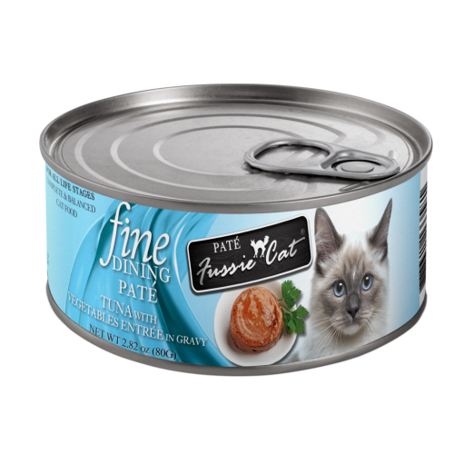 Fussie Cat Wet Can Fine Dining Tuna Vegetables Pate 2.82oz