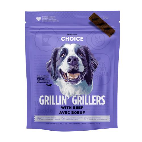 Nutrisource Dog Treat Grillin' Grillers Beef 12oz