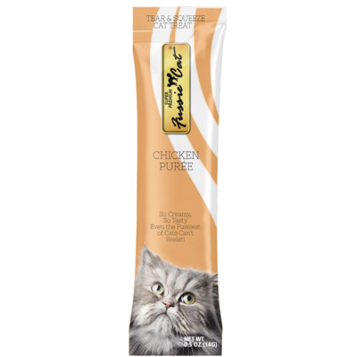 Fussie Cat Treat Chicken Puree 2oz 4pk