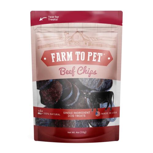Farm To Pet Dog Treat Beef Chips 12oz