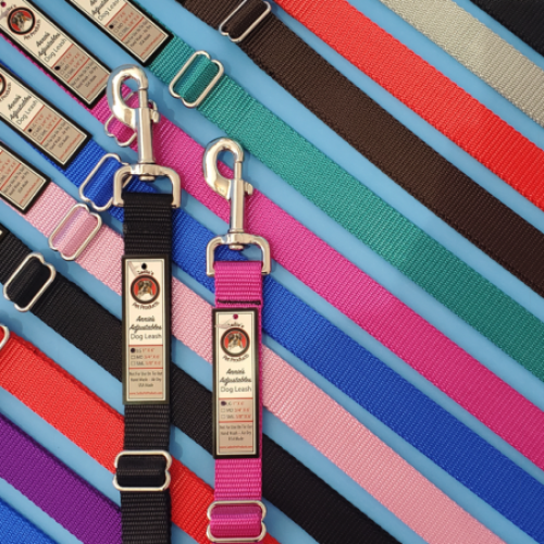 Sadie's Adjustable Dog Leash Large Teal 6' X 1"