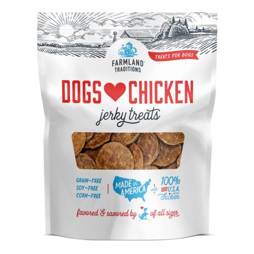 Farmland Dog Treat Dogs Love Chicken Jerky 16oz