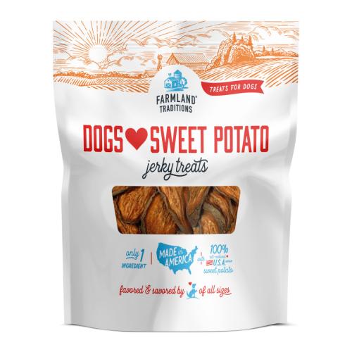Farmland Dog Treat Dogs Love Sweet Potato Jerky 16oz