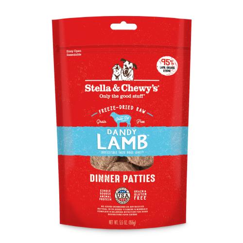 Stella Chewy's Freeze-Dried Dog Lamb Patties 5.5oz