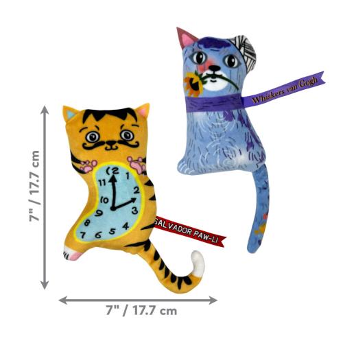 KONG Cat Toy Salvador Paw-Li & Whiskers Van Gogh 2pk