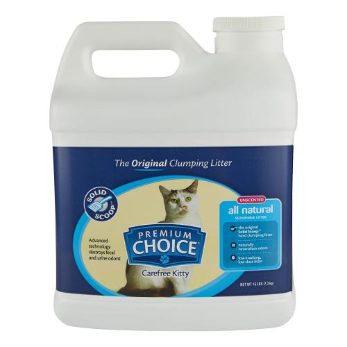Premium Choice Cat Litter Carefree Kitty Unscented Clay Clumping 16#