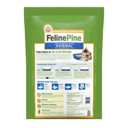 Feline Pine Cat Litter Original Non-Clumping 20#