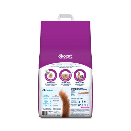 Okocat Cat Litter Low Tracking Clumping Wood 21.5#
