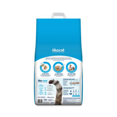 Okocat Cat Litter Original Clumping Wood 18.8#
