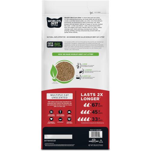 World's Best Cat Litter Multi-Cat Clumping 28#