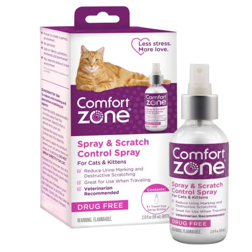 Comfort Zone Cat Scratch Deterrent and Calming Spray 2oz