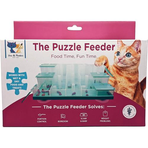 Doc & Phoebe Cat Toy Puzzle Feeder and Treat Dispenser