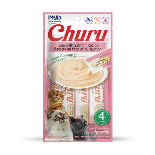 Inaba Cat Treat Tuna & Salmon Tube 0.5oz 4pk