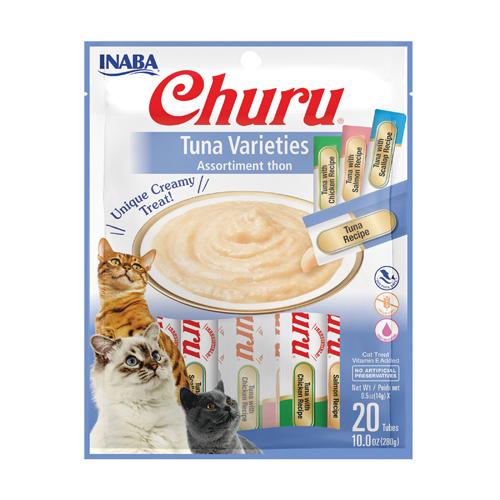Inaba Cat Treat Churu Tuna Variety Pack 0.5oz 20pk