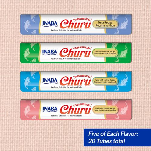 Inaba Cat Treat Churu Tuna Variety Pack 0.5oz 20pk