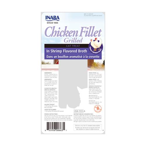 Inaba Cat Treat Chicken Fillet in Shrimp Broth 0.9oz