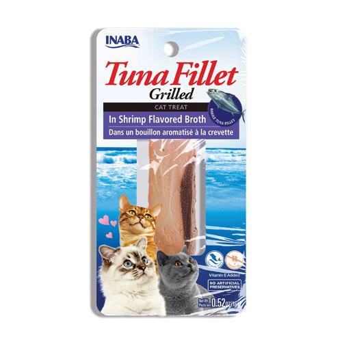 Inaba Cat Treat Tuna Fillet in Shrimp Broth 0.52oz