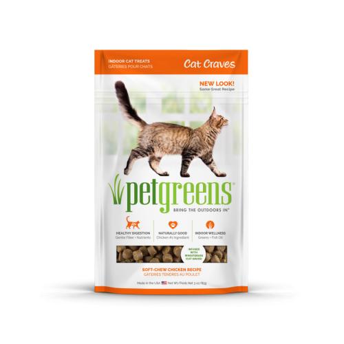 Pet Greens Cat Treat Cat Craves Soft Chew Chicken 3oz