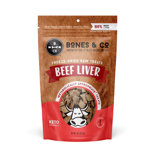 Bones & Co Dog Treat Freeze-Dried Beef Liver Treat 2oz