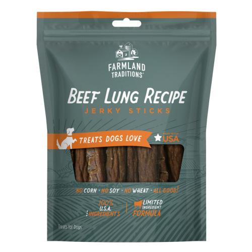 Farmland Dog Treat Beef Lung Jerky Sticks 8.2oz
