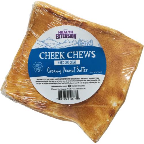 Health Extension Dog Treat Peanut Butter Cheek Chew