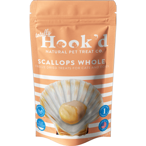 Hook'd Dog Treat Freeze-Dried Scallops 1oz