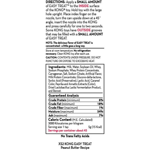 KONG Dog Treat Easy Treat Peanut Butter 8oz