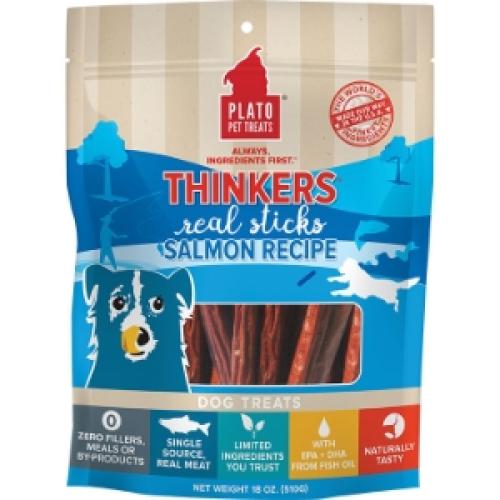 Plato Dog Treat Salmon Thinkers 18oz