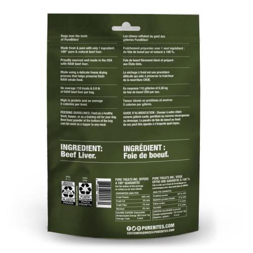 PureBites Dog Treat Freeze-Dried Beef Liver 4.2oz