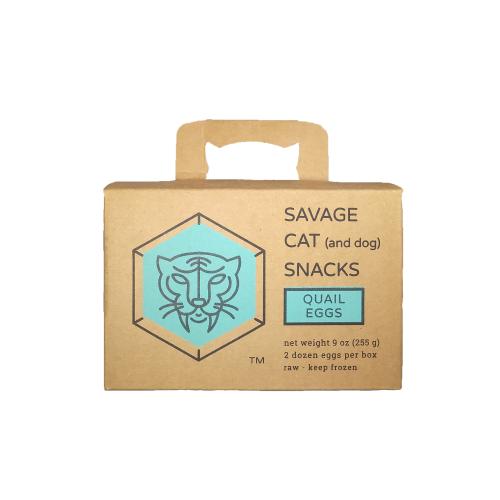 Savage Cat/Dog Frozen Quail Eggs 24ct