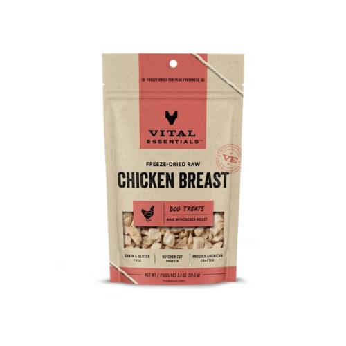 Vital Essentials Dog Treat Freeze-Dried Raw Chicken Breast 2.1oz