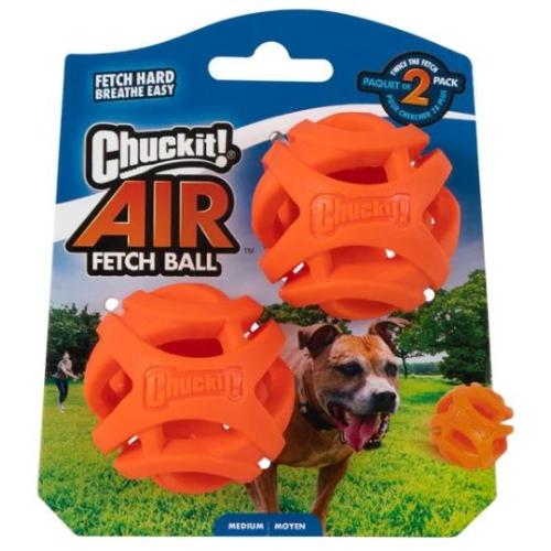 Chuckit! Dog Toy Breathe Right Air Fetch Ball Small 2pk