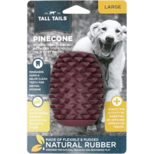 Tall Tails Dog Toy Natural Rubber Pinecone 4" Large