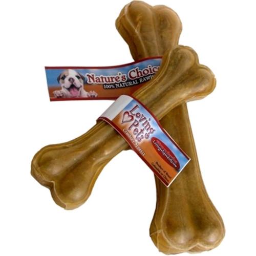 Loving Pets Dog Treat Pressed Rawhide Bone 4"