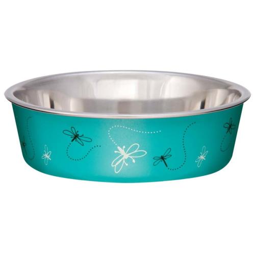 Loving Pets Bowl Designer Dragonflies Turquoise Small