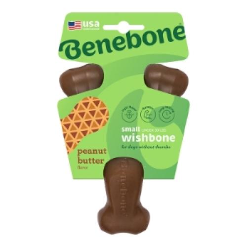 Benebone Dog Toy Peanut Butter Wishbone Small
