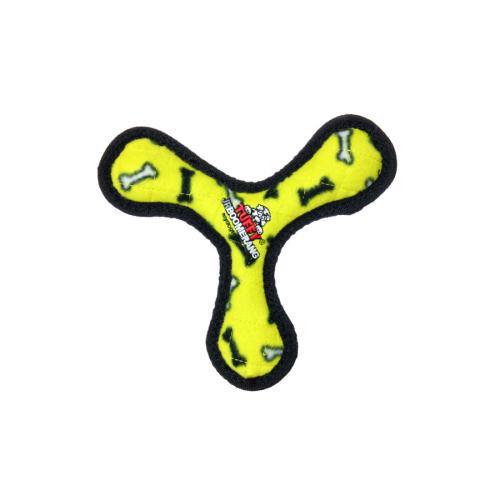Tuffy Dog Toy Jr Boomerang Yellow 7"