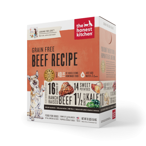 The Honest Kitchen Dehydrated Dog Grain Free Beef 10#