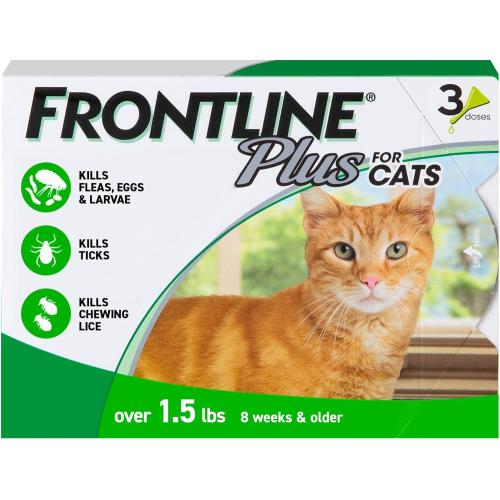 Frontline Cat Flea Meds Plus Over 1.5# 3pk