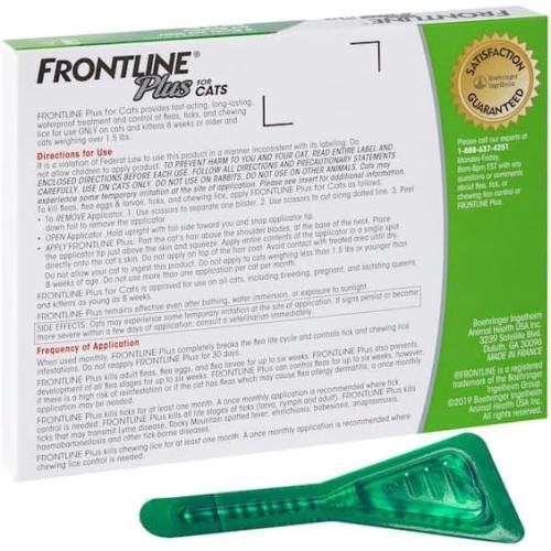 Frontline Cat Flea Meds Plus Over 1.5# 3pk
