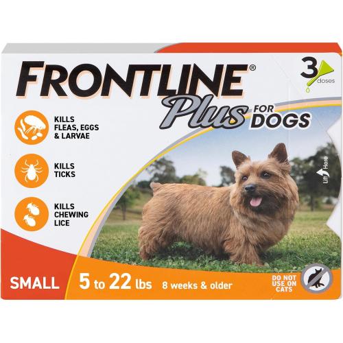 Frontline Plus Dog Flea Meds 5-22# 3pk