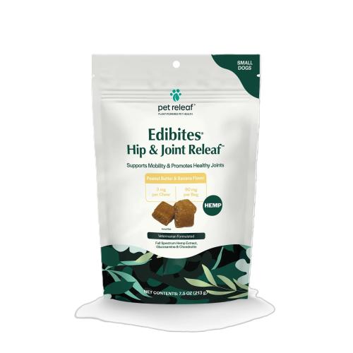 Pet Releaf Dog Edibites Hip & Joint Peanut Butter & Banana 3mg CBD Sm 7.5oz