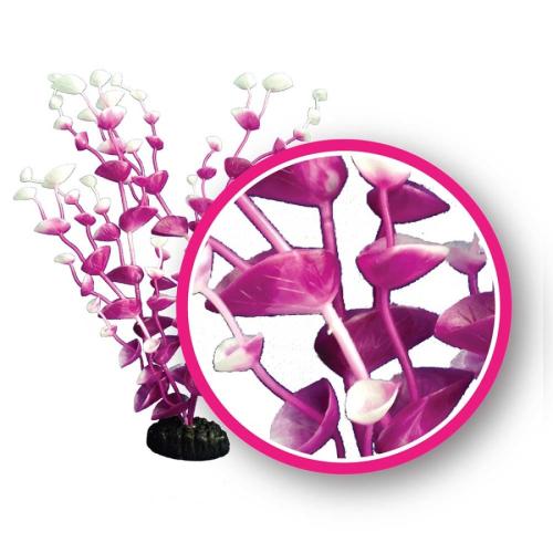 Weco Aquarium Decor Magenta Tulips Plant 6"