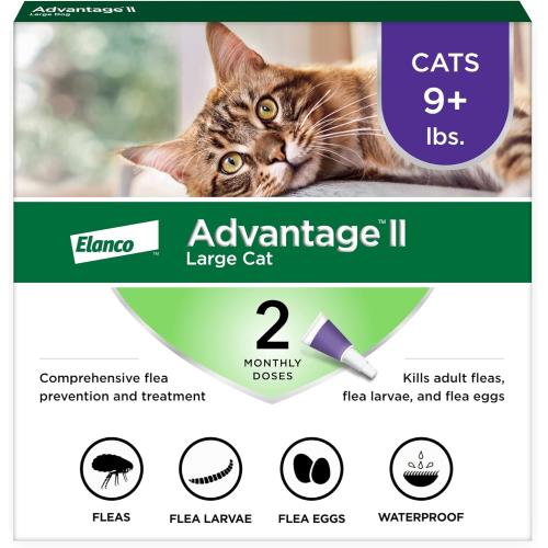 Advantage II Flea Cat Purple Over 9# 2pk