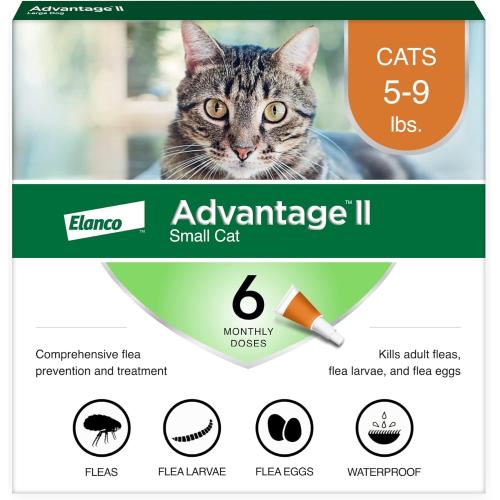 Advantage II Cat Flea & Tick Medication  5-9# 6pk
